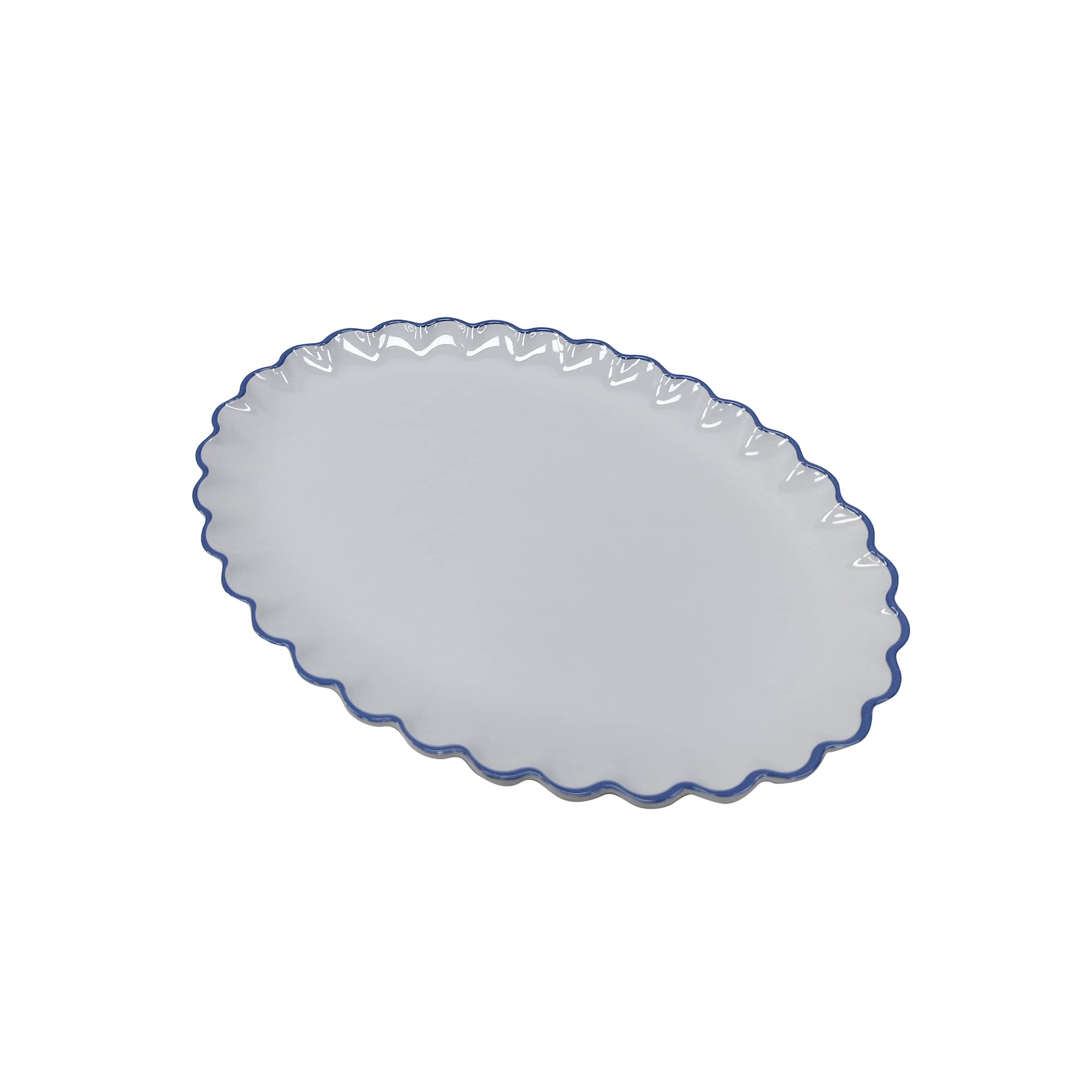 Next Chapter 17" White & Blue Oval Melamine Platter by Celebrate It™